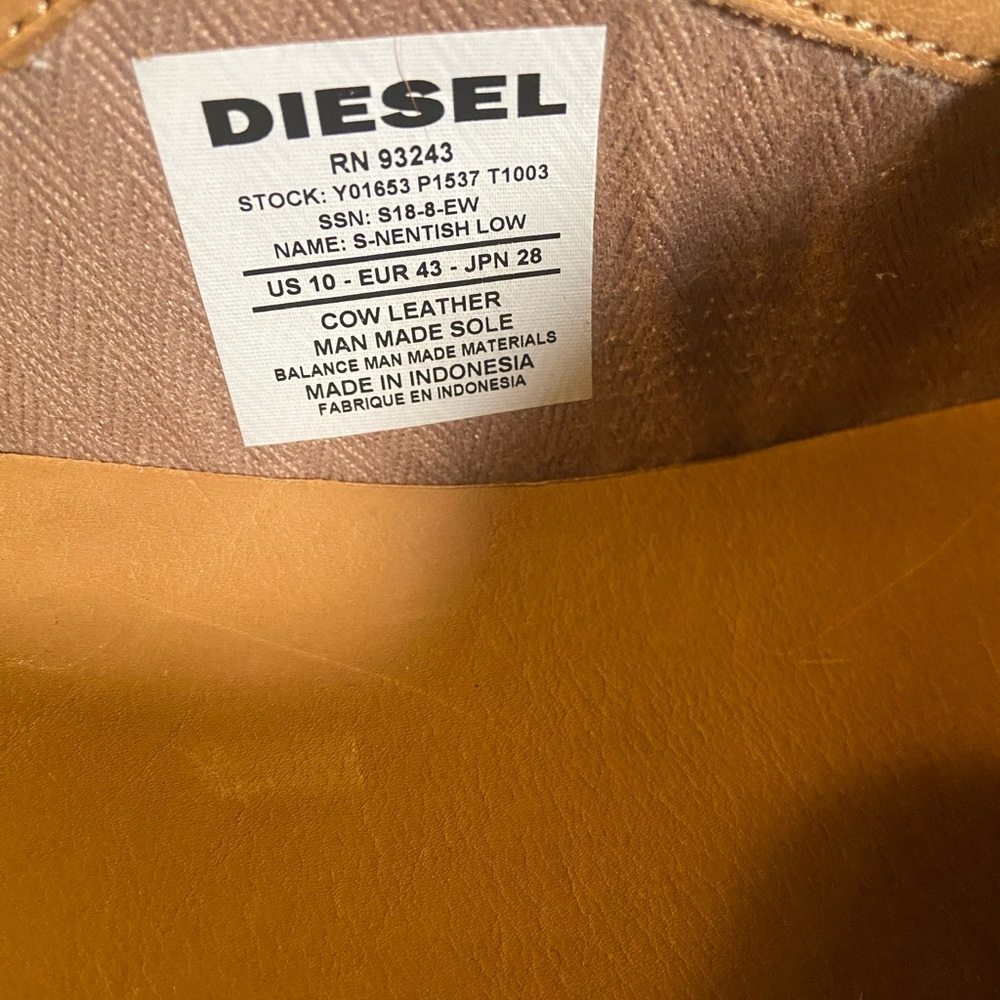 Diesel S-Nentish Low Sneakers. Mens Sz 10 - Picture 8 of 16